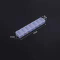 Transparent plastic 7 grid storage box portable pill organizer craft bead container 15cm - 7-Grid Box
