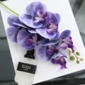 Artificial Phalaenopsis orchid flower bundle in bellflower purple, elegant home and cafe decor. - Bellflower Purple