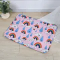 Empapador lavable rosa para mascotas con patrón de arcoíris, absorbente y antideslizante - 40x30cm / Arcoíris