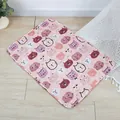 Alfombrilla lavable e impermeable rosa para mascotas con patrones de gatos lindos - 40x30cm / Espíritus de Gatos