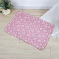 Alfombrilla lavable rosa para mascotas con diseño de huellas para perros y gatos - Rosa Pata