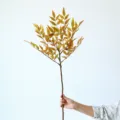 Artificial Nandina branch autumn color 78cm fake plant for home indoor floral decor - Nandina Small Single Branch Autumn Color / Olive Green