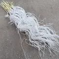Rami decorativi a barba di drago bianco scintillante per addobbi floreali natalizi - Bianco