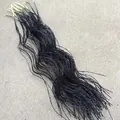 Baffi di drago curvi decorativi natalizi con elegante finitura glitterata nera fatta a mano - Nero