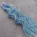 Baffi di drago ondulati con glitter blu Decorazione natalizia per artigianato fai-da-te. - Celeste
