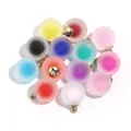 Frosted acrylic inner color round bead charms with golden loops for DIY bracelet jewelry making - Frosted Inner Color Round Bead / 10 Pieces Pack / Random Mixed Colors