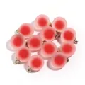 10pcs frosted acrylic round bead pendants with golden loops for diy bracelet jewelry making - Frosted Inner Color Round Bead / 10 Pieces Pack / Red