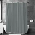 Grijs waterdicht PEVA douchegordijn voor badkamer, zwaar schimmelwerend ontwerp voor gebruik. - donkergrijs