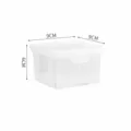 Piccola scatola di conservazione in plastica trasparente per cucina contenitore 9x9x6cm - Taglia S