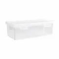Scatola di plastica trasparente con coperchio, grande contenitore per spezie 19x9x6cm. - Taglia L
