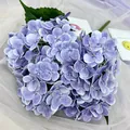 Artificial blue hydrangea flower bouquet 5 heads for home decor and wedding party - Lavender