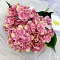 Artificial 3D Hydrangea Flower Bouquet Fake Floral Home Wedding Party Decor Silk Plant - Light Rose