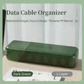 Boîte de rangement de câbles de données à une couche vert foncé pour bureau ordonné - 1 Niveau / Vert Transparent