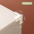 Small T-shaped transparent corner protector for furniture safety, 3.2cm side length - T-shaped / Set of 4