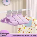 Durable purple non-slip clothes hangers with nano-coating for seamless garment storage - Purple [children's size 31g]