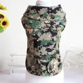 Close-up detail of digital camouflage pet vest with decorative buttons - XS / Digital Camouflage