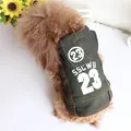 Dog denim hooded vest with 23 print for small dogs Teddy Bichon - XS / Number 23 (Green) / Green