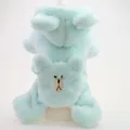 Combinaison en peluche bleu clair pour chien avec visage d'ours pour l'hiver. - XS / Bleu