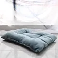 Close-up of a plush gray-blue pet cushion showing soft winter material texture - XS (33x22cm) / Light Gray