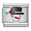 Christmas snowman charm for Italian modular bracelet stainless steel - Snowman Head (ICJ473)