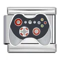 Game controller design Italian modular charm link in stainless steel for bracelets - Gamepad (ICJ420-1)