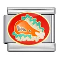 Thanksgiving turkey leg enamel charm for stainless steel Italian modular link bracelet - Roasted Turkey Leg Style (ICJ725-1)