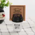 Creative coffee cup wooden memo holder desktop business card clip - Coffee Cup Style (White)