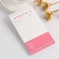 Minimalist pink and white heart cherry design Korean tear-off memo pad - Draw My Day Style / 50 Sheets