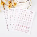 Set of 4 cute Korean transparent facial expression stickers for DIY journal decor - 4pcs / TODAY.01