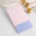 Pastel pink and purple daily plan memo pad with clock schedule and heart checklist - Today's Plan Style / 50 Sheets