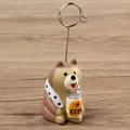 Cute Japanese style resin bear memo clip for desktop decoration and photo holder - No.7 Entertainment Bear