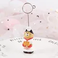 Adorable Japanese style cat chef resin memo clip holder for desktop photos and notes - No.2 Bakery Shop Manager Cat