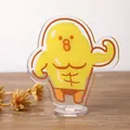 Creative muscular yellow character acrylic memo and photo clip holder for desktop decor - Yellow Chick