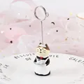 Cute Japanese style resin cat maid card holder desk ornament for photos and notes - No.1 Formal Service Cat