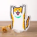 Creative cute orange cat acrylic memo clip for desktop photo and note display stand - Ginger Cat