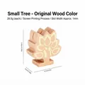 Tree-shaped wooden photo clip and message holder in natural wood finish for desk decoration - Jenny J. Tree / Natural Wood Color