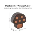 Handcrafted rustic vintage brown wooden mushroom photo holder and memo clip stand - Mushroom / Antique Silver