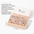 18-teiliges dekoratives Holzstempel-Set in einer Box für Tagebücher und Basteln - Dekoratives Design (DECO design) / 18 Stk