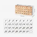 Detailed set of 32 wooden number stamps for journaling, planning, and DIY crafts. - Number Stamp / 32 Pieces