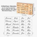 24pcs Professional Beech Wood Month Stamps Set for DIY Journaling and Decoration Tasks - Months Full and Short / 24 Pieces