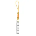 Modularer Edelstahl-Anhänger mit leuchtend oranger geflochtener Schnur für DIY-Zubehör - Modul-Anhänger (ICW018-12) / Orange