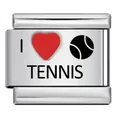 Stainless steel heart tennis charm for Italian modular DIY bracelet link element - Tennis Pattern(ICK1493)