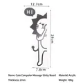 Transparent acrylic computer monitor side memo board with cute lion peek-a-boo design - Vintage Lion Left Side / Clear