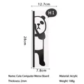 Cute panda acrylic computer monitor side memo board with 28cm measurement dimensions - Vintage Panda Right Side / Clear