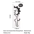 Acrylic computer monitor side message board with cute lion design for notes 28cm - Vintage Lion Right Side / Clear