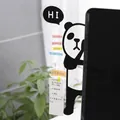 Cute panda themed transparent acrylic computer monitor side memo board for sticky notes - Vintage Panda Left Side / Clear