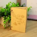 Handmade wooden greeting card with a laser-engraved cloud and clothes design - Wizard Robe