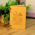 Creative wooden greeting card with engraved Happy Birthday design for gift messages - Birthday Gift Box