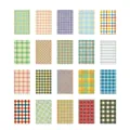 Set of 20 colorful plaid stickers for Polaroid photo decoration and DIY scrapbooking - Pack of 20 / Fabric Texture Style