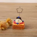 Cute Japanese style cat sandwich resin memo clip with star metal holder for desk decoration - Danish Pastry Cat